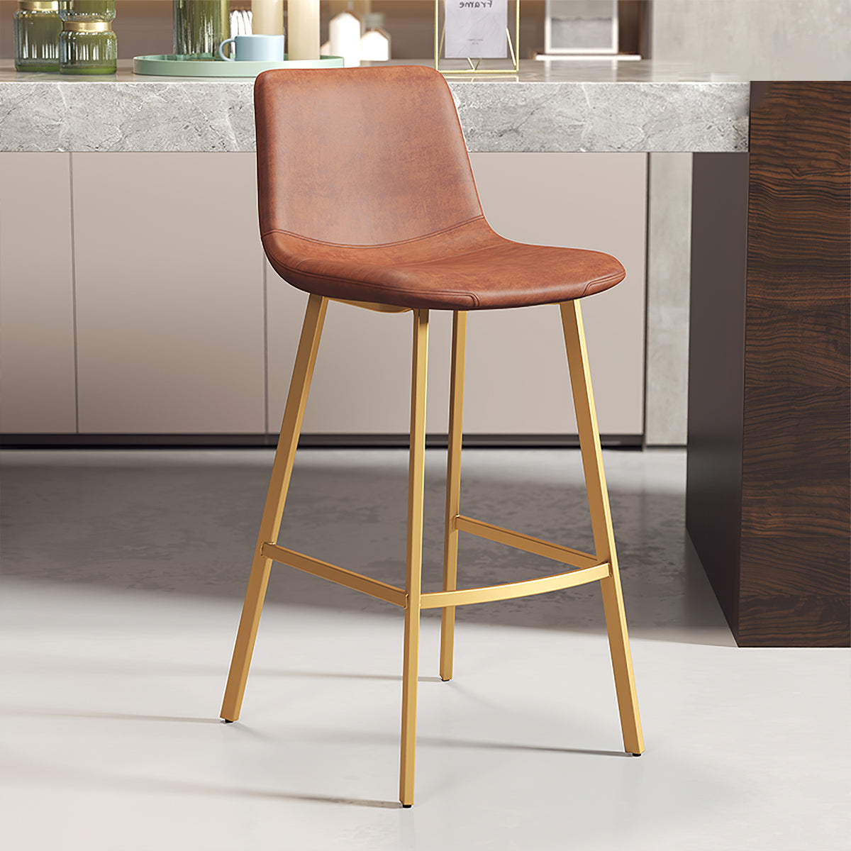Luxury Iron Bar Stool with Backrest for Cafes and Home(Sale Event)