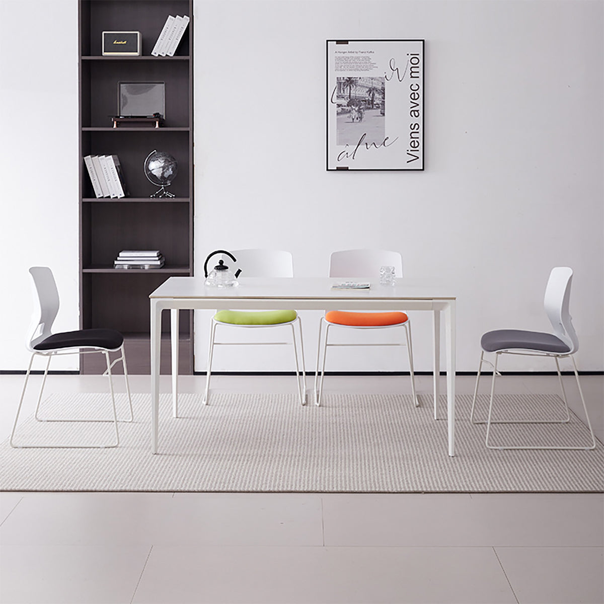 Minimalist Stackable Plastic Office Chairs for Meeting Rooms