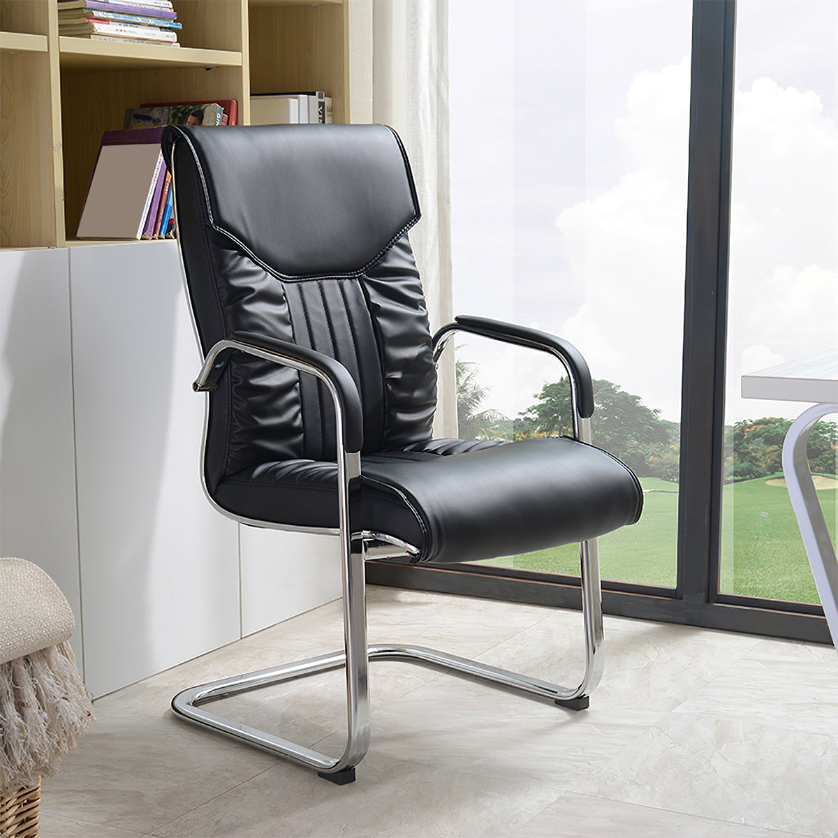 Minimalist High-Back Office Chair for Meetings and Work