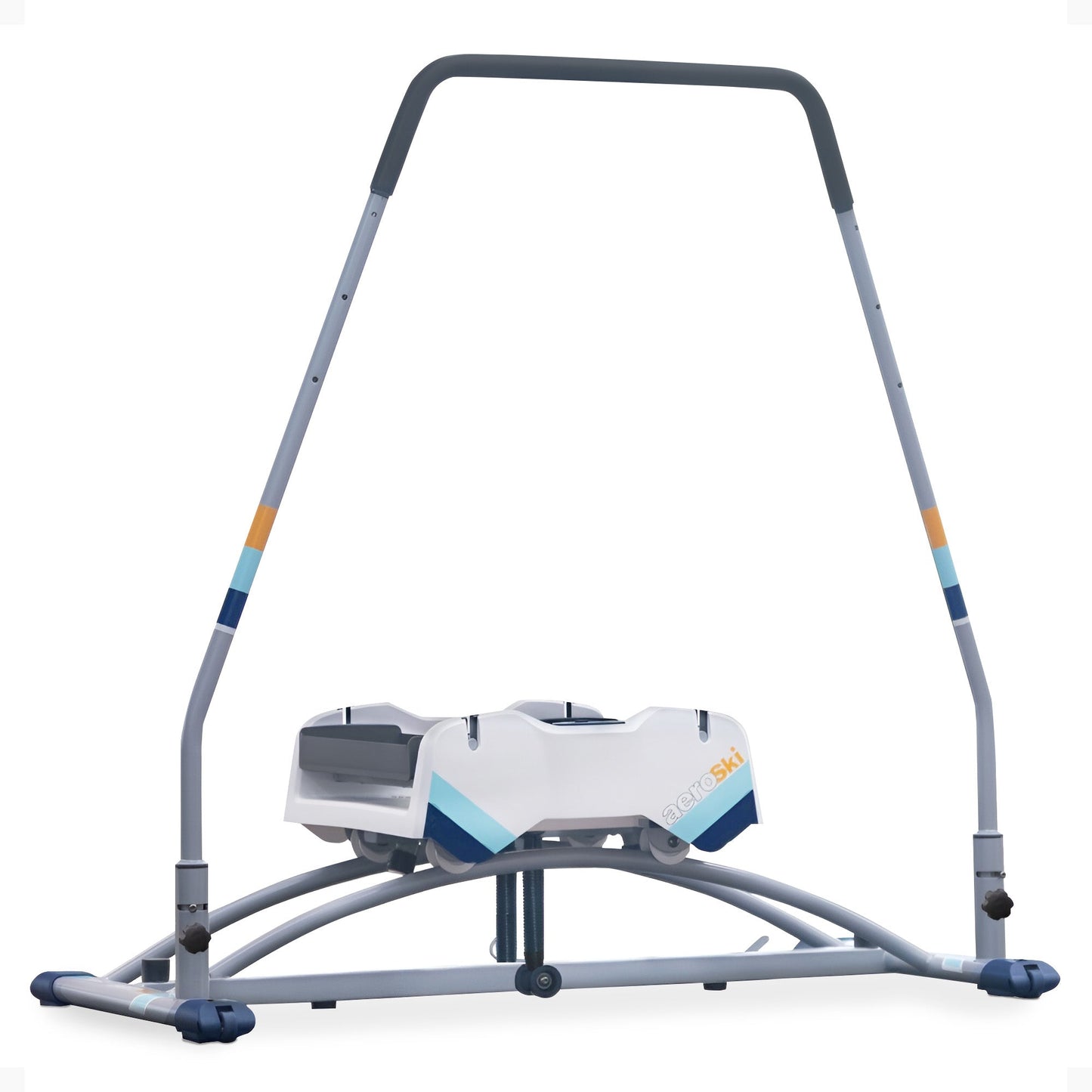 Aeroski 2.0 Ski Fitness Workout Machine with Recoil Spring Resistance, Gray