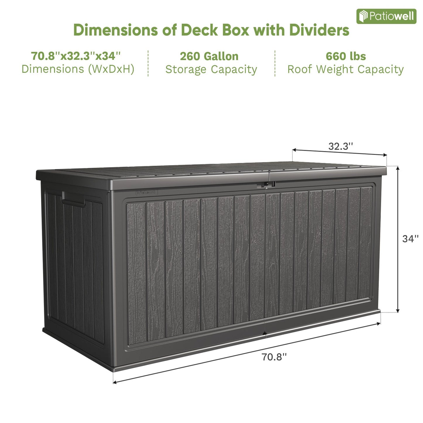 48 Gallon & 150 Gallon & 260 Gallon Deck Box
