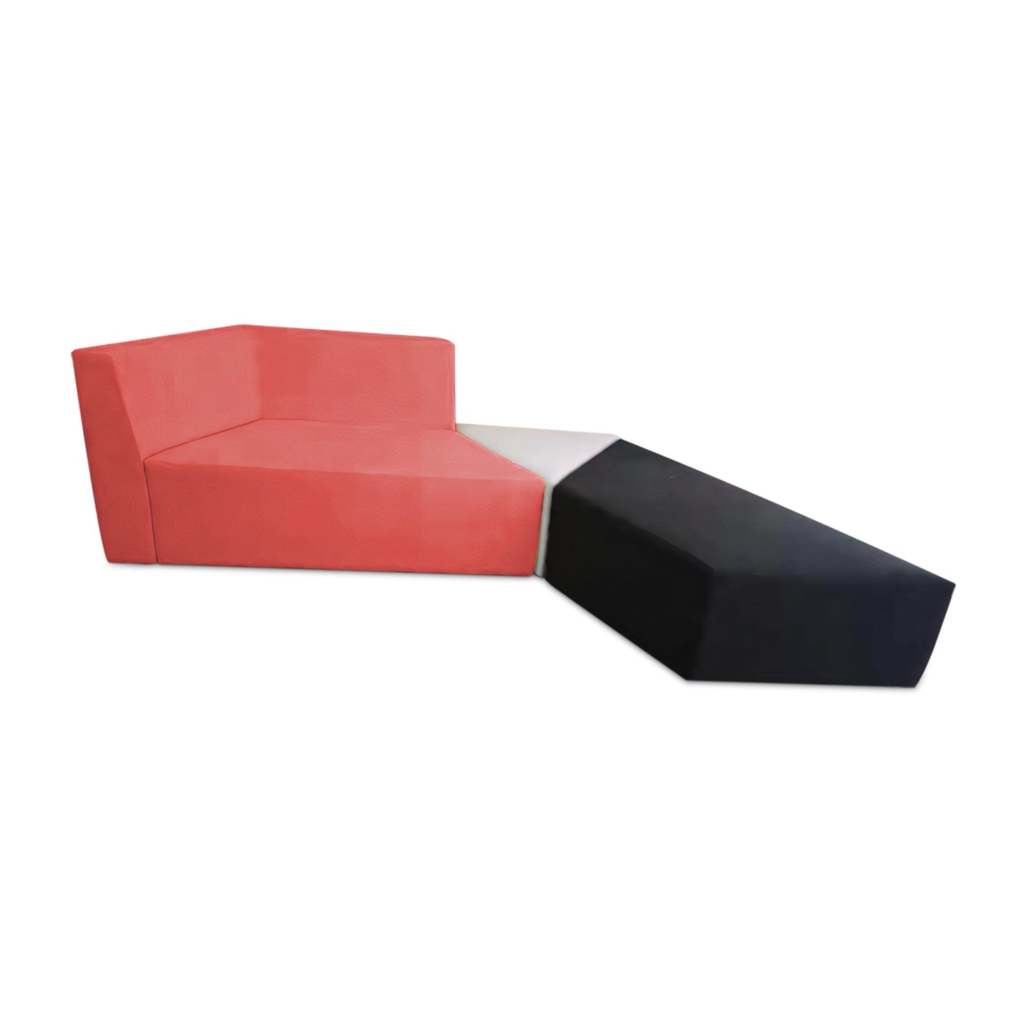 3-Piece Wooden Frame Corner Sofa with Armrest