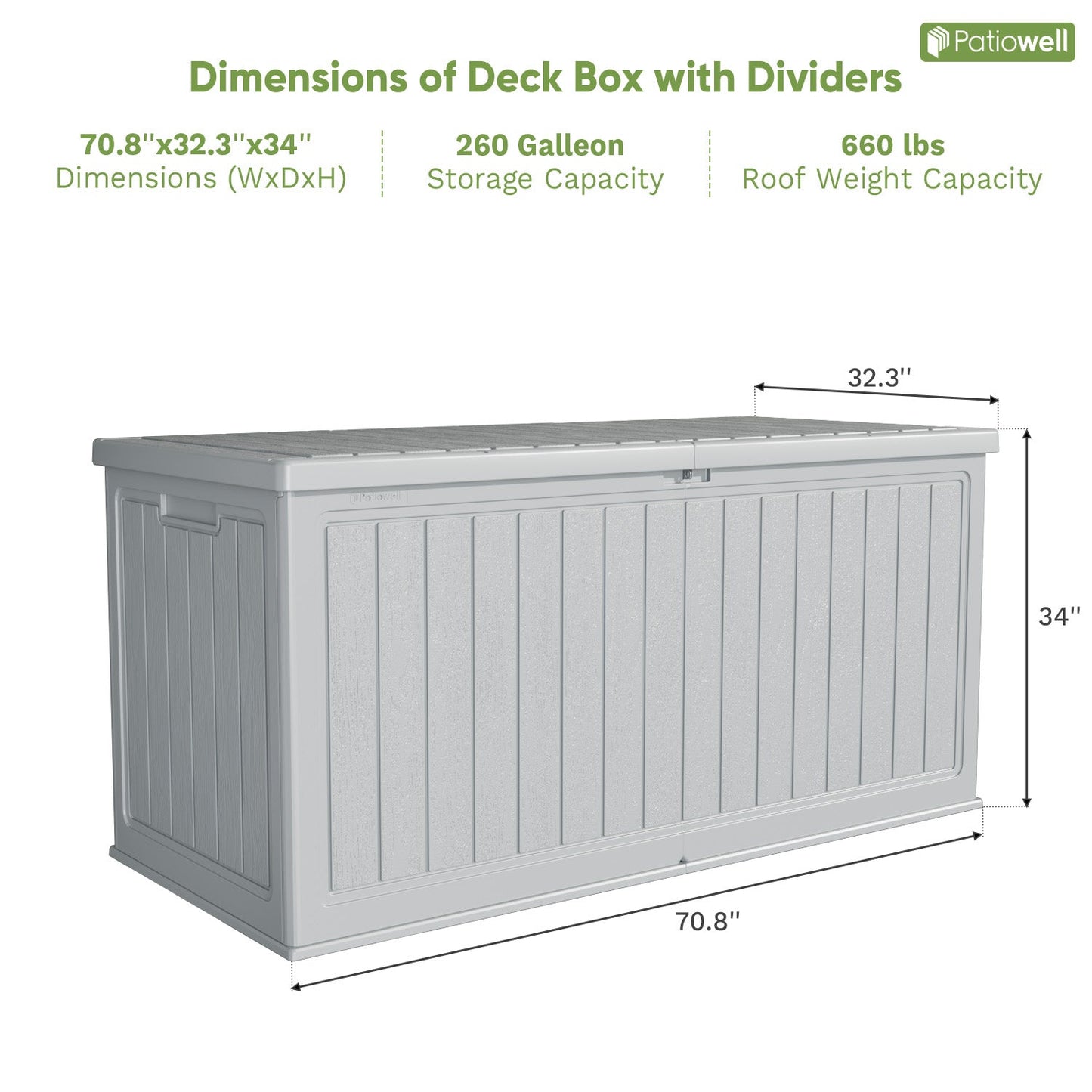 48 Gallon & 150 Gallon & 260 Gallon Deck Box