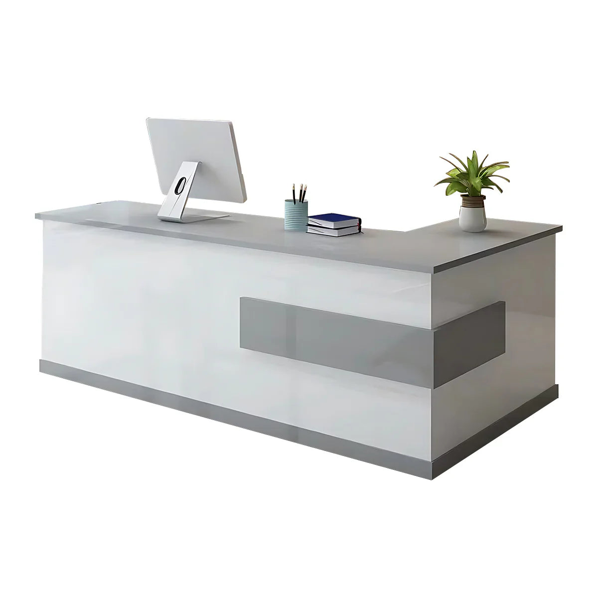Minimalist Corner Front Desk Reception Desk for Office(Sale Event)