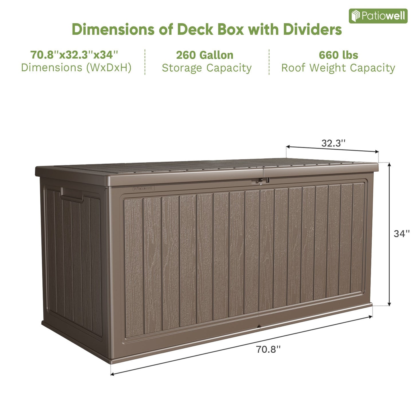 48 Gallon & 150 Gallon & 260 Gallon Deck Box