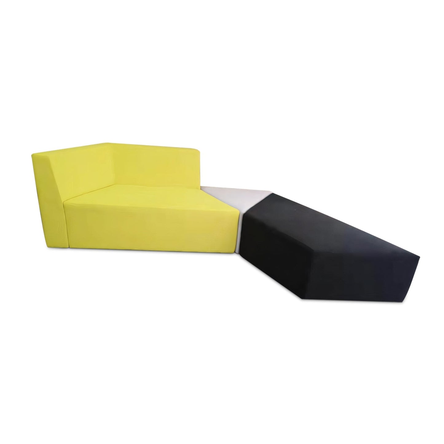 3-Piece Wooden Frame Corner Sofa with Armrest