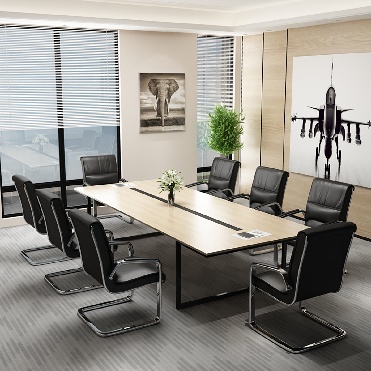 Minimalist Office Conference Chair with Backrest and Armrests