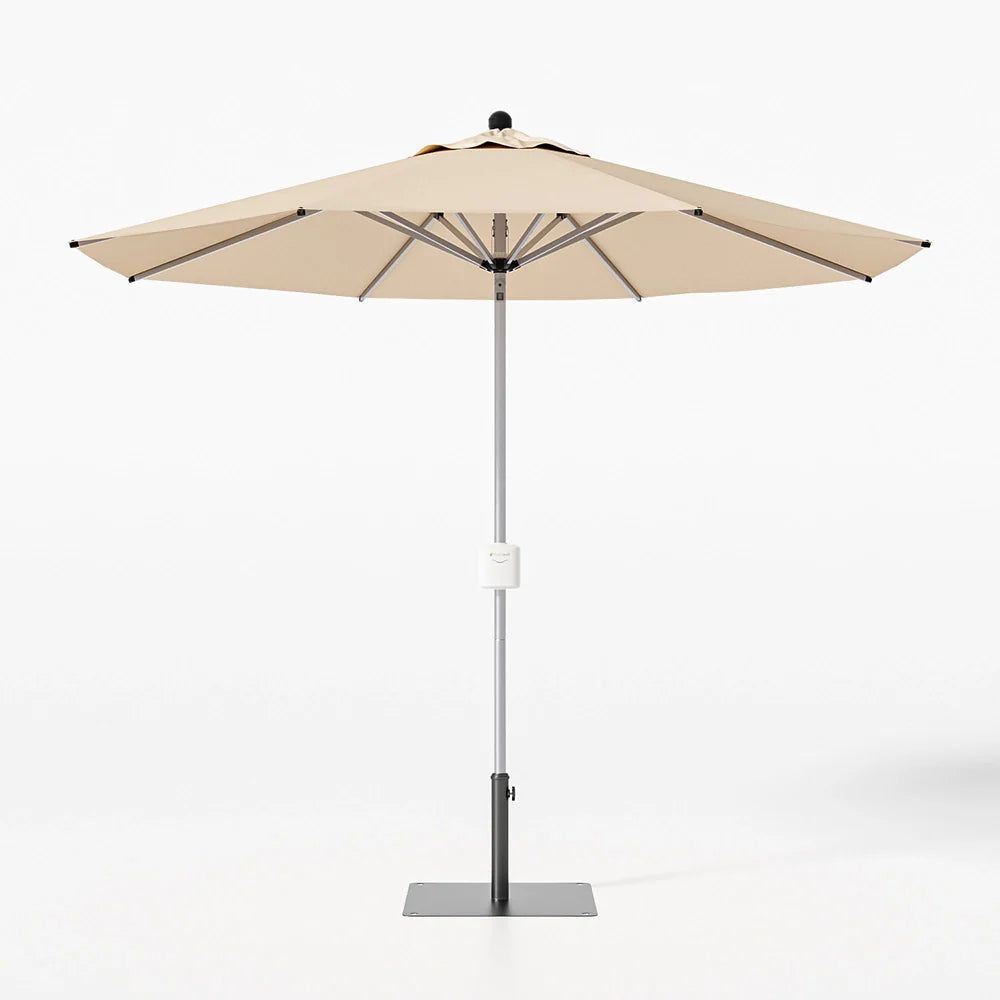 9ft Motorized Patio Umbrella with Remote & Optional Base