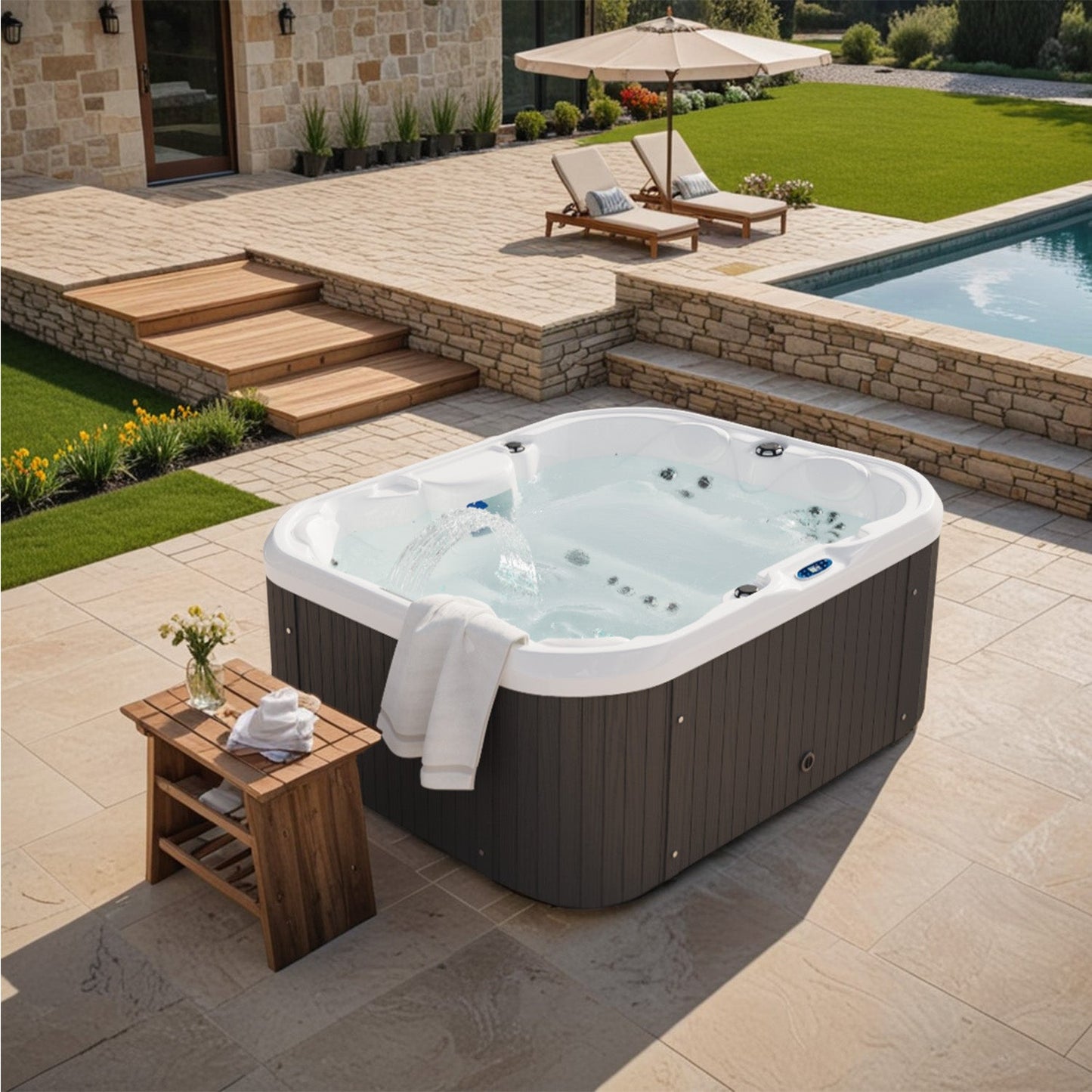 4-Person Freestanding Outdoor Hot Tub for Familiy Spa(copy)