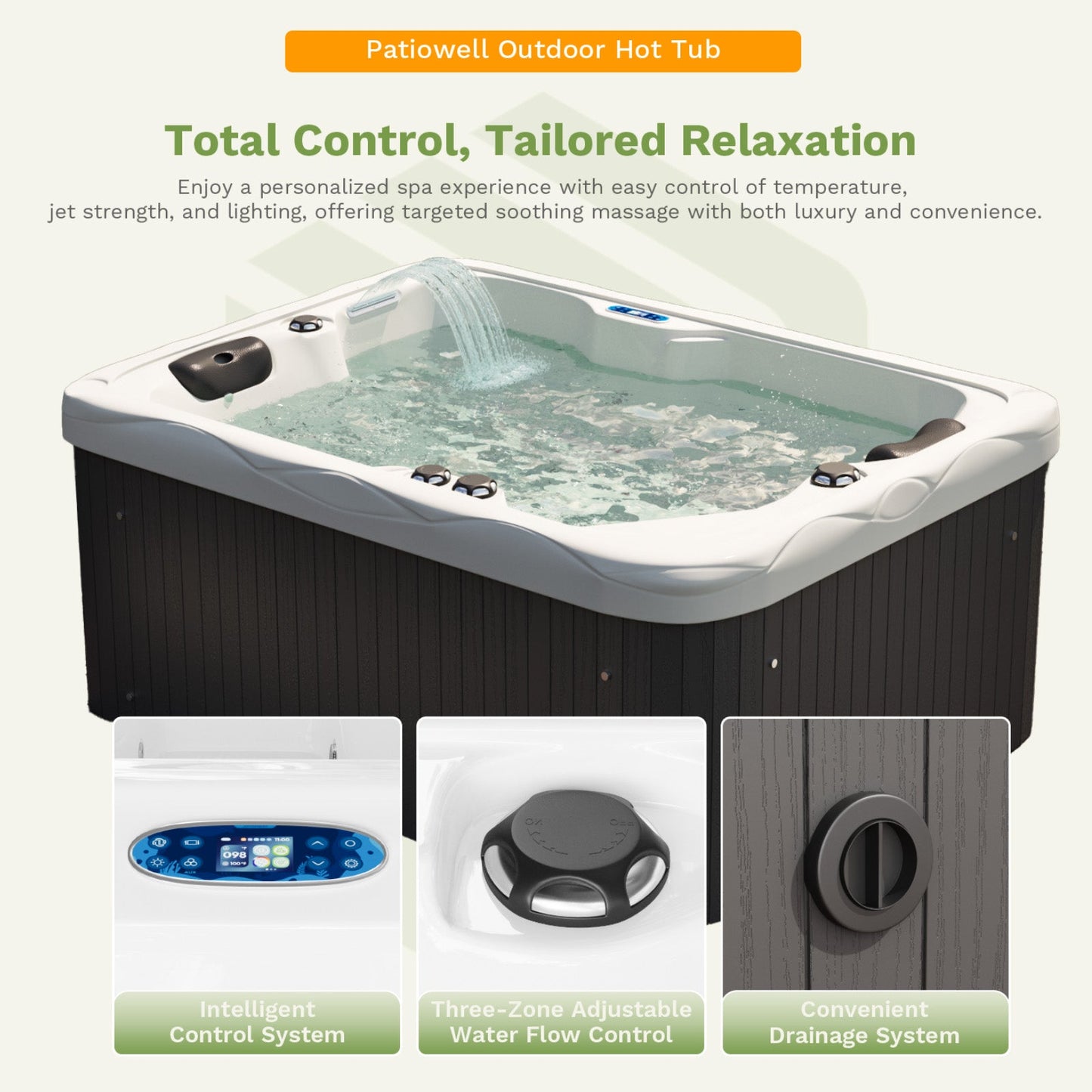 2 Person Outdoor Hot Tub with Water Jets(copy)