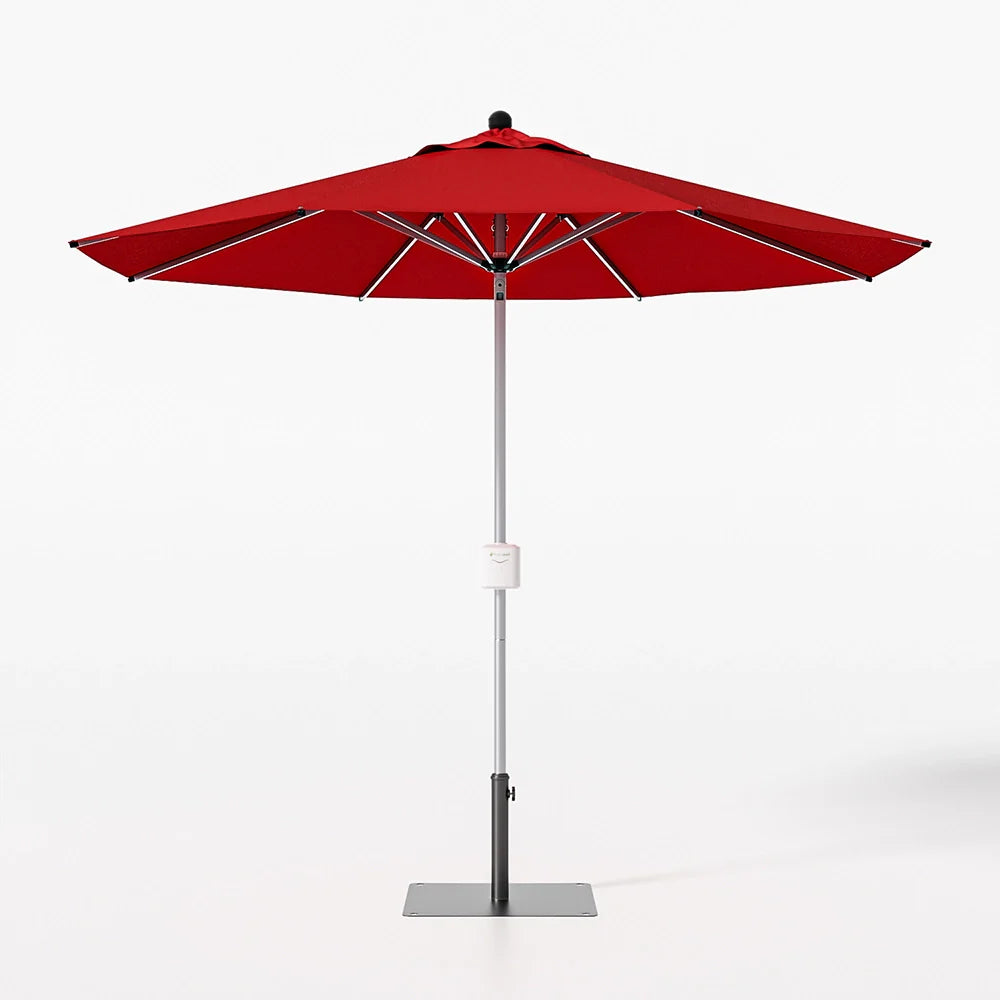 9ft Motorized Patio Umbrella with Remote & Optional Base