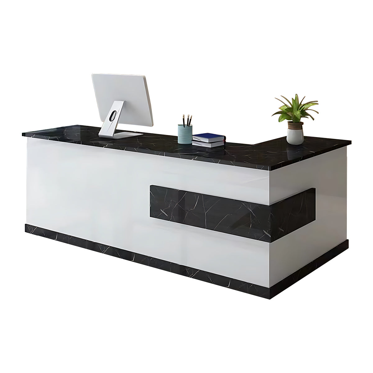 Minimalist Corner Front Desk Reception Desk for Office（Sale Event）