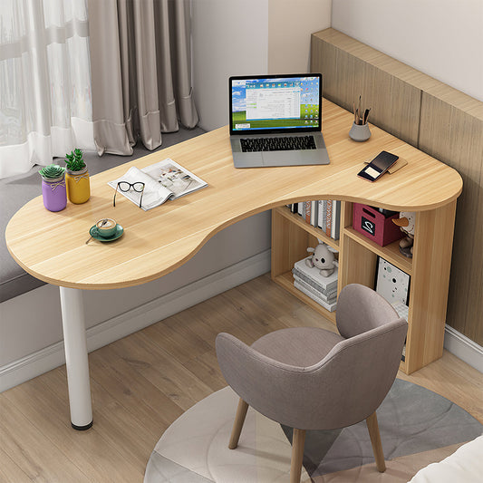 Minimalist Corner Computer Desk with Side Storage Cabinet for Home
