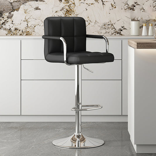 Adjustable Bar Stool with Backrest & Swivel for Commercial and Home