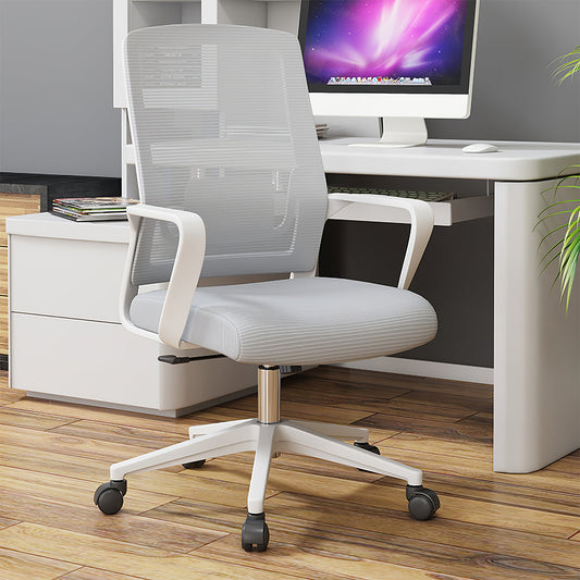 Minimalist Mobile Computer Office with Nylon Base and Casters