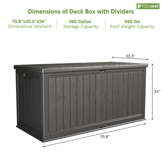 48 Gallon & 150 Gallon & 260 Gallon Deck Box