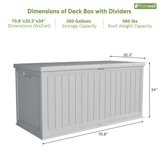 48 Gallon & 150 Gallon & 260 Gallon Deck Box