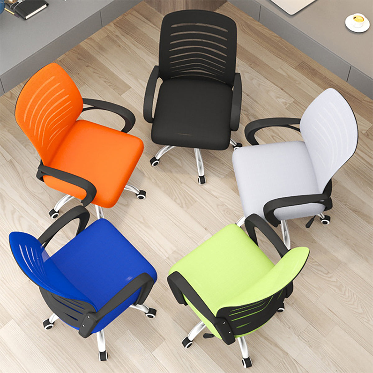 Adjustable Black Office Chair with Rotating Function
