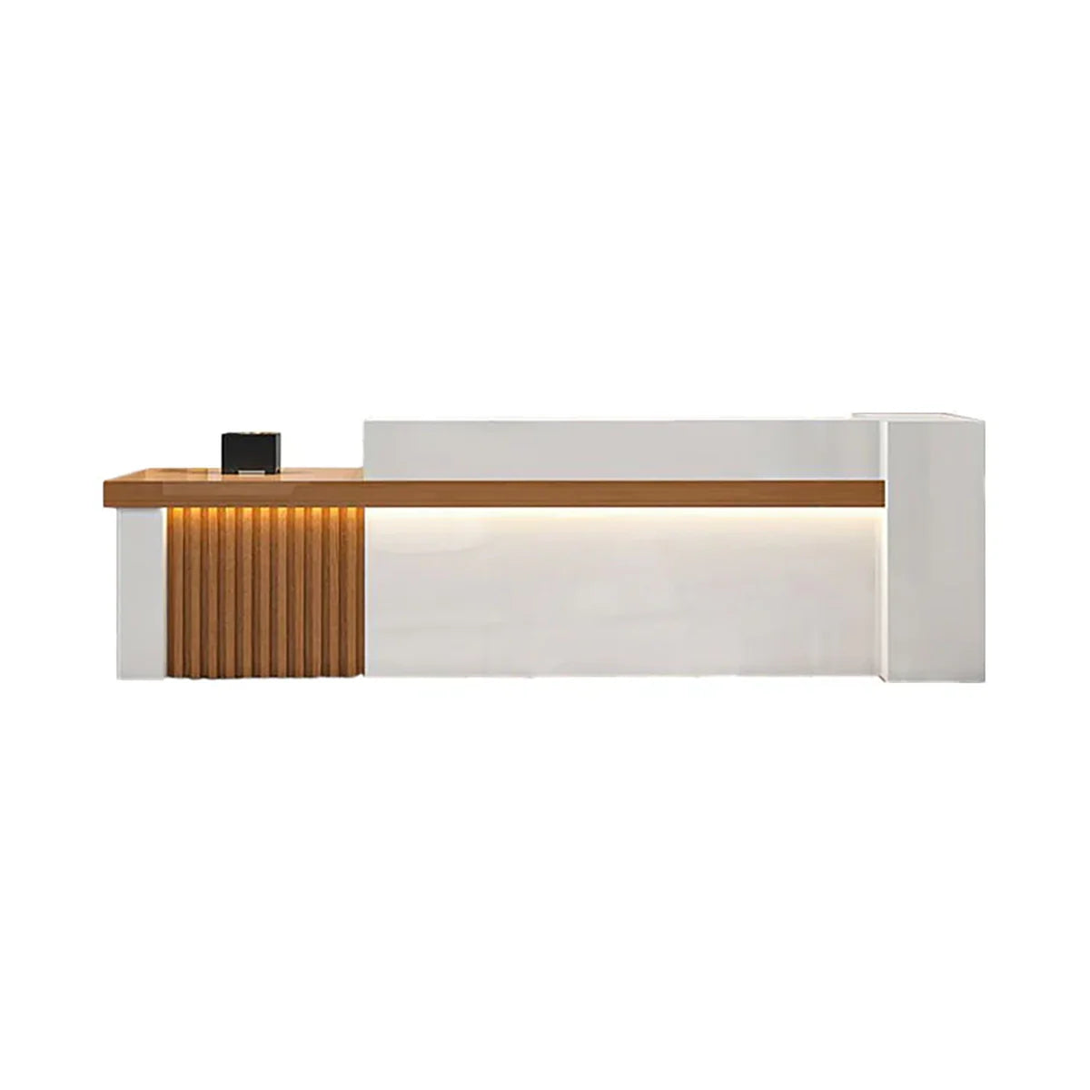 Minimalist Reception Desk with Side Storage Shelves for Office (Sale Event）