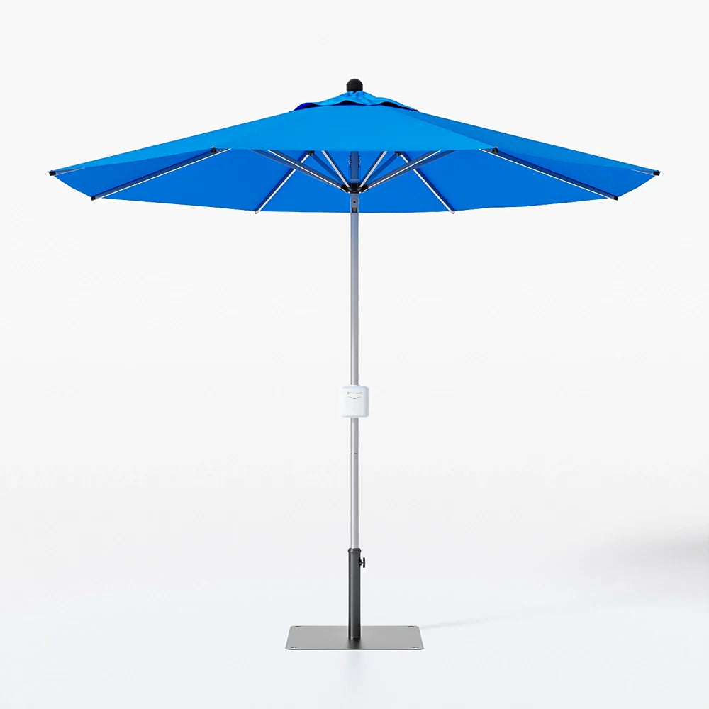 9ft Motorized Patio Umbrella with Remote & Optional Base