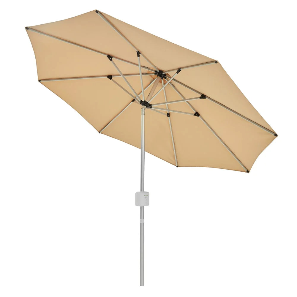 9ft Motorized Patio Umbrella with Remote & Optional Base