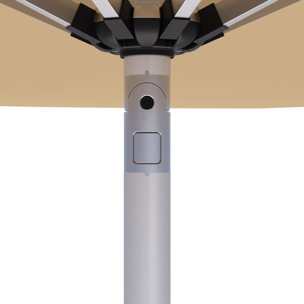9ft Motorized Patio Umbrella with Remote & Optional Base